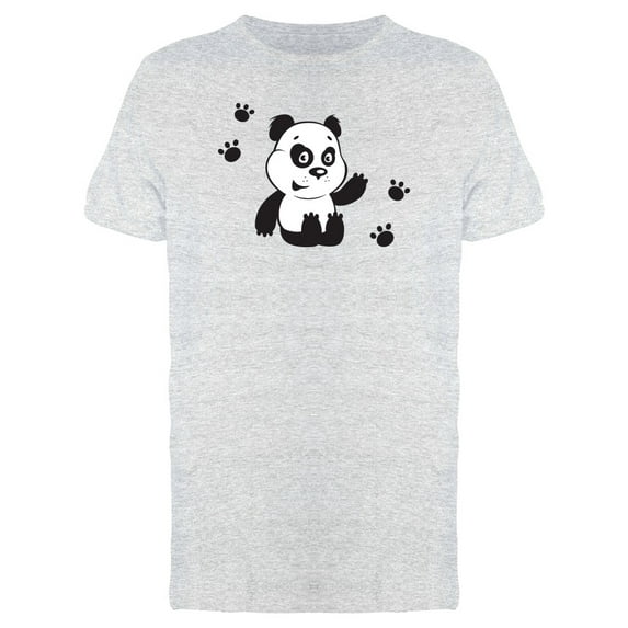 Sweet Funny Panda Cartoon T-Shirt Men -Image by Shutterstock, Male XX-Large