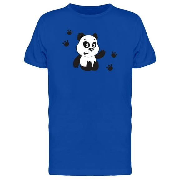 Sweet Funny Panda Cartoon T-Shirt Men -Image by Shutterstock, Male x-Large