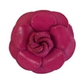 thumbnail image 1 of Sweet Fuschia Grandiflora Rose Genuine Leather Ring, 1 of 6