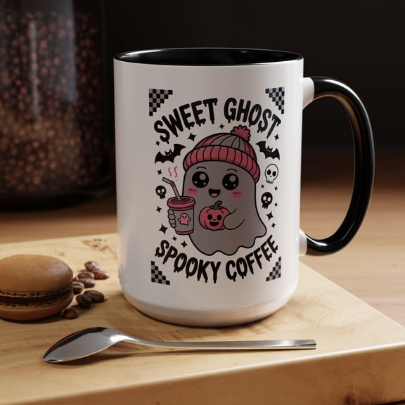 Sweet Ghost Coffee Mug  Spooky Season, Fall Halloween Cup