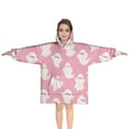 thumbnail image 1 of Sweet Ghost Halloween Pattern Blanket Hoodies for Kids 6-13YR Oversize Wearable Blanket Hoodies for Boys Girls Teens, 1 of 7