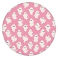 thumbnail image 1 of Halloween Pink Ghosts Pattern Round Fitted Tablecloth with Elastic Edge,Dining Table Cover Waterproof,Outdoor Round Tablecloth for Camping,Dining,Indoor and Outdoor, 1 of 7