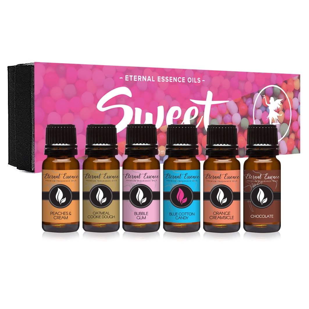 Sweet Gift Set of 6 Premium Grade Fragrance Oils - Bubble Gum Orange