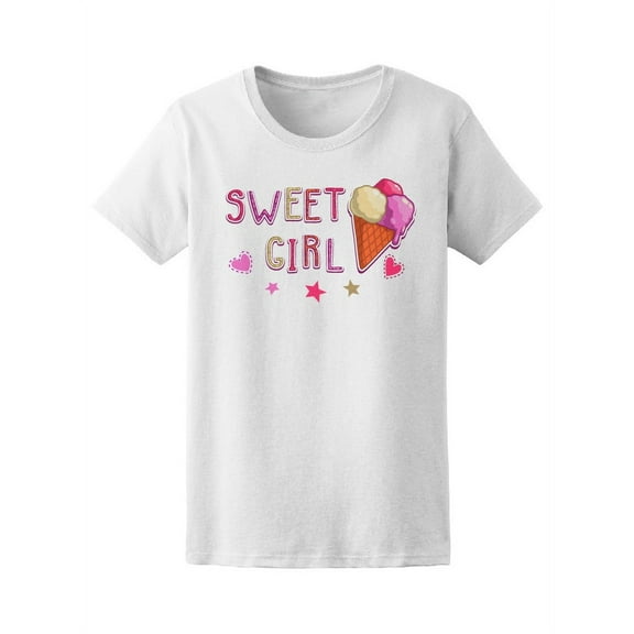 Sweet Girl Three Scoops T-Shirt Women -Image by Shutterstock, Female Medium