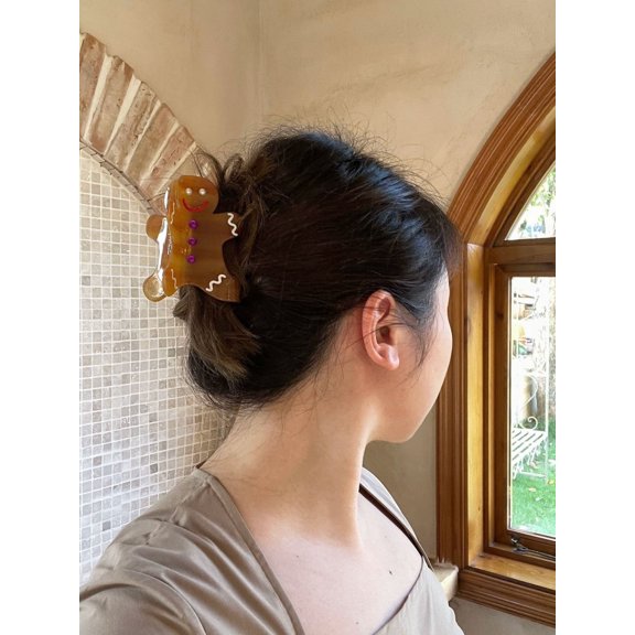 Sweet Girly Acetate Hair Claw Clip - Cute Cat and Dog Large Shark Hair Clip, Ponytail Claw for Women and Girls