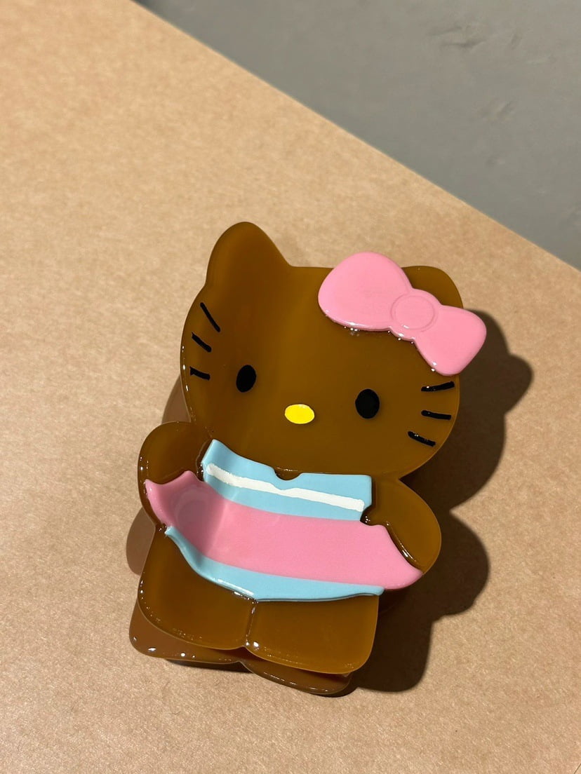 Sweet Girly Acetate Hair Claw Clip - Cute Cat and Dog Large Shark Hair Clip, Ponytail Claw for Women and Girls