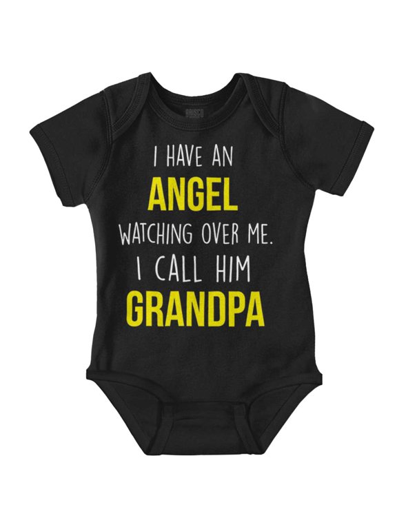 Sweet Grandfather Angel Love Memories Romper Boys or Girls Infant Baby Brisco Brands 6M