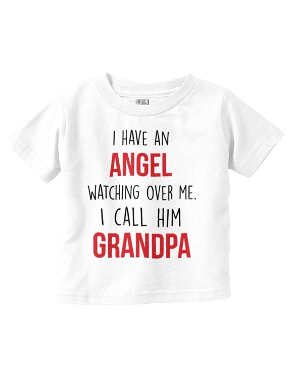 Sweet Grandfather Angel Love Memories Toddler Boy Girl T Shirt Infant Toddler Brisco Brands 12M