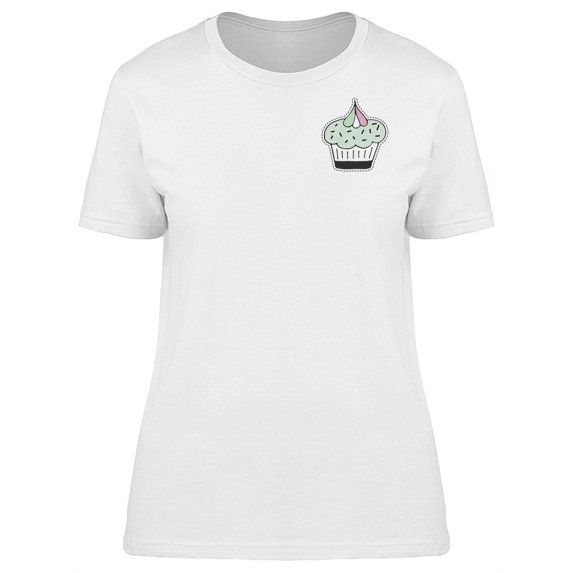 Sweet Green Cupcake T-Shirt Women -Image by Shutterstock, Female Medium