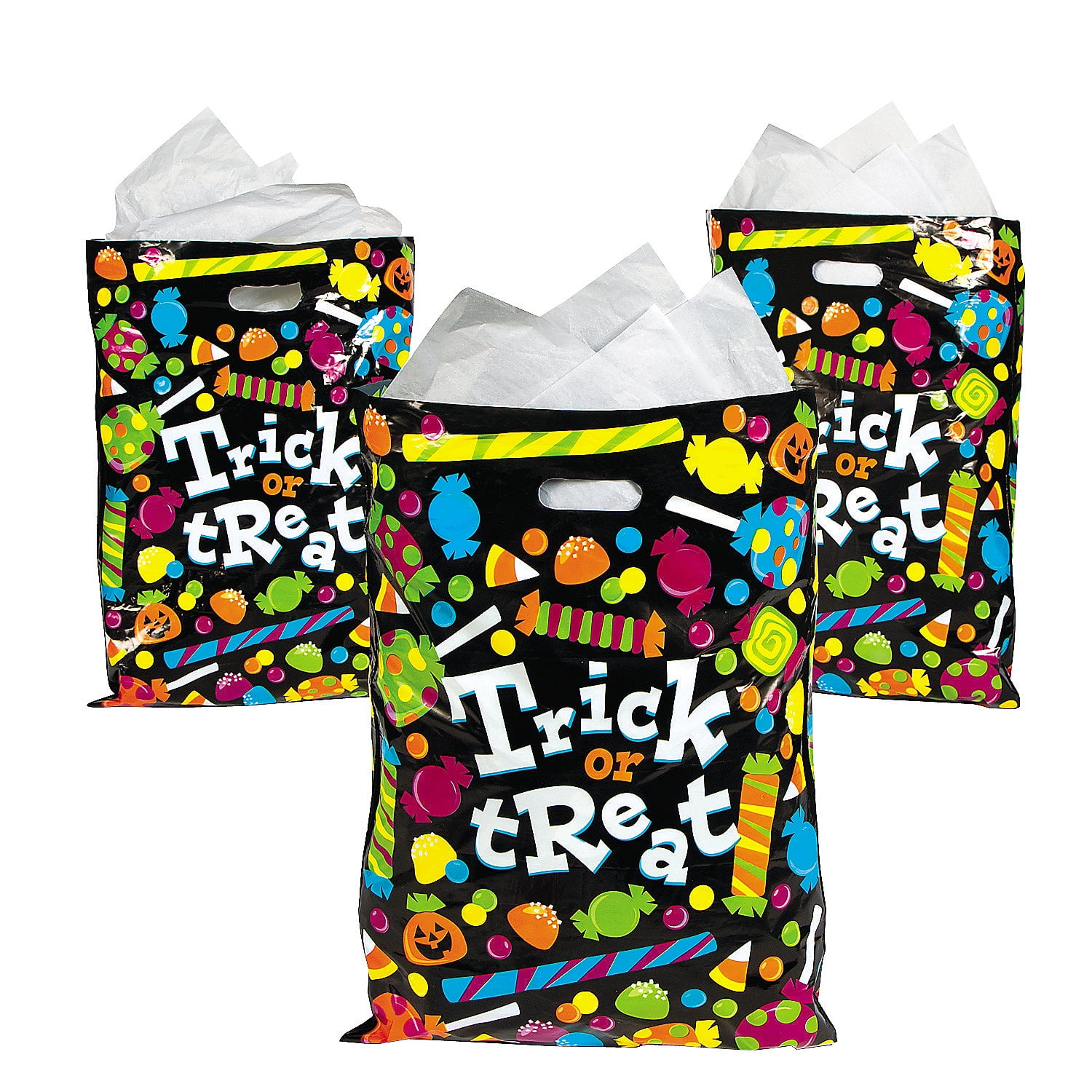 Sweet Halloween Plastic Bags (50Pc) - Party Supplies - 50 Pieces