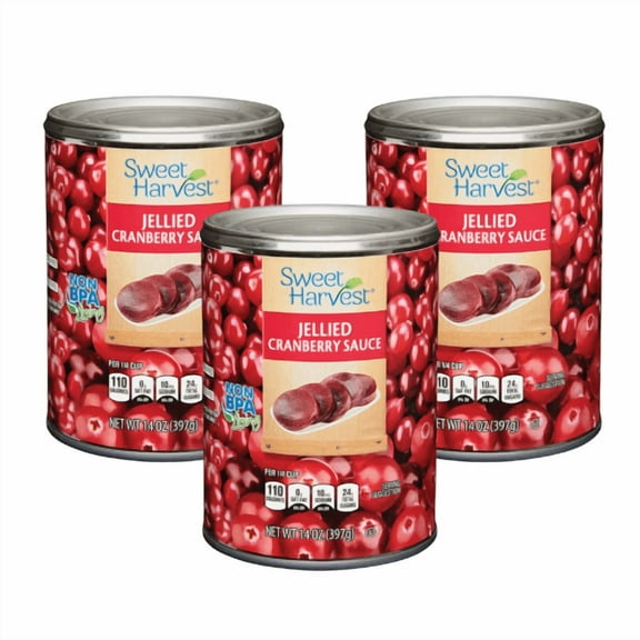 Sweet Harvest Jellied Cranberry Sauce 14 oz,3 Pack