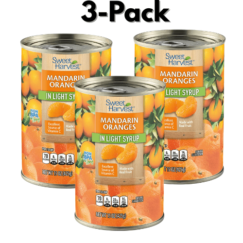 Sweet Harvest Mandarin Oranges in Light Syrup Canned 3-Pack 15 oz