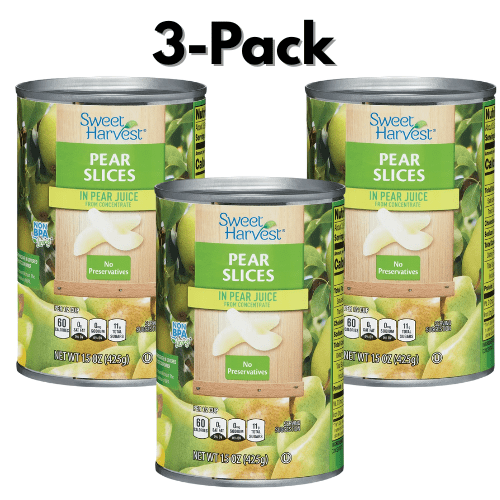 Sweet Harvest Pear Slices in Pear Juice, 3-Pack, 15 oz