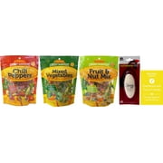 Sweet Harvest Treats 3 Flavor (1) Each: Mixed Vegetables, Chili Peppers, Fruit & Nut Mix | Cuttlebone + MerlinsMart Zine