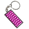 thumbnail image 1 of Sweet Heart Pattern Fuchsia Pink Keychain Key Chain Ring, 1 of 1