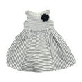 thumbnail image 1 of Sweet Heart Rose Little Girls' Striped Knit Dress, Navy/White, Size 3, 1 of 2