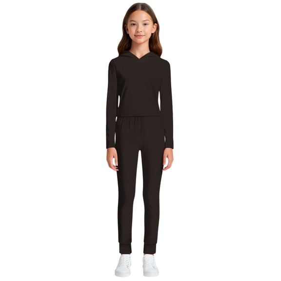 Sweet Hearts 2-Piece Girls Sweatsuit - Kids Sweatpants and Hoodie Sweatshirt Back to School Tween Girls Clothes Made in USA