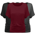 thumbnail image 1 of Sweet Hearts 3-Pack Dolman Top for Women- Short Sleeve Solid Business Casual Shirt with Elastic Side Ruching Made in USA, 1 of 5