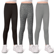 SWEET HEARTS 3-Pack Girls Leggings- Elastic Waist Soft Leggings for Girls Clothes Made in USA