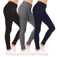 thumbnail image 1 of Sweet Hearts 3-Pack Leggings for Women- Elastic Waist Tummy Control Buttery Soft Women's Leggings Made in USA, 1 of 6