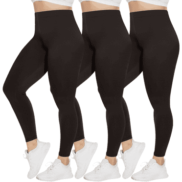 Sweet Hearts 3-Pack Leggings for Women- Elastic Waist Tummy Control Buttery Soft Women's Leggings Made in USA