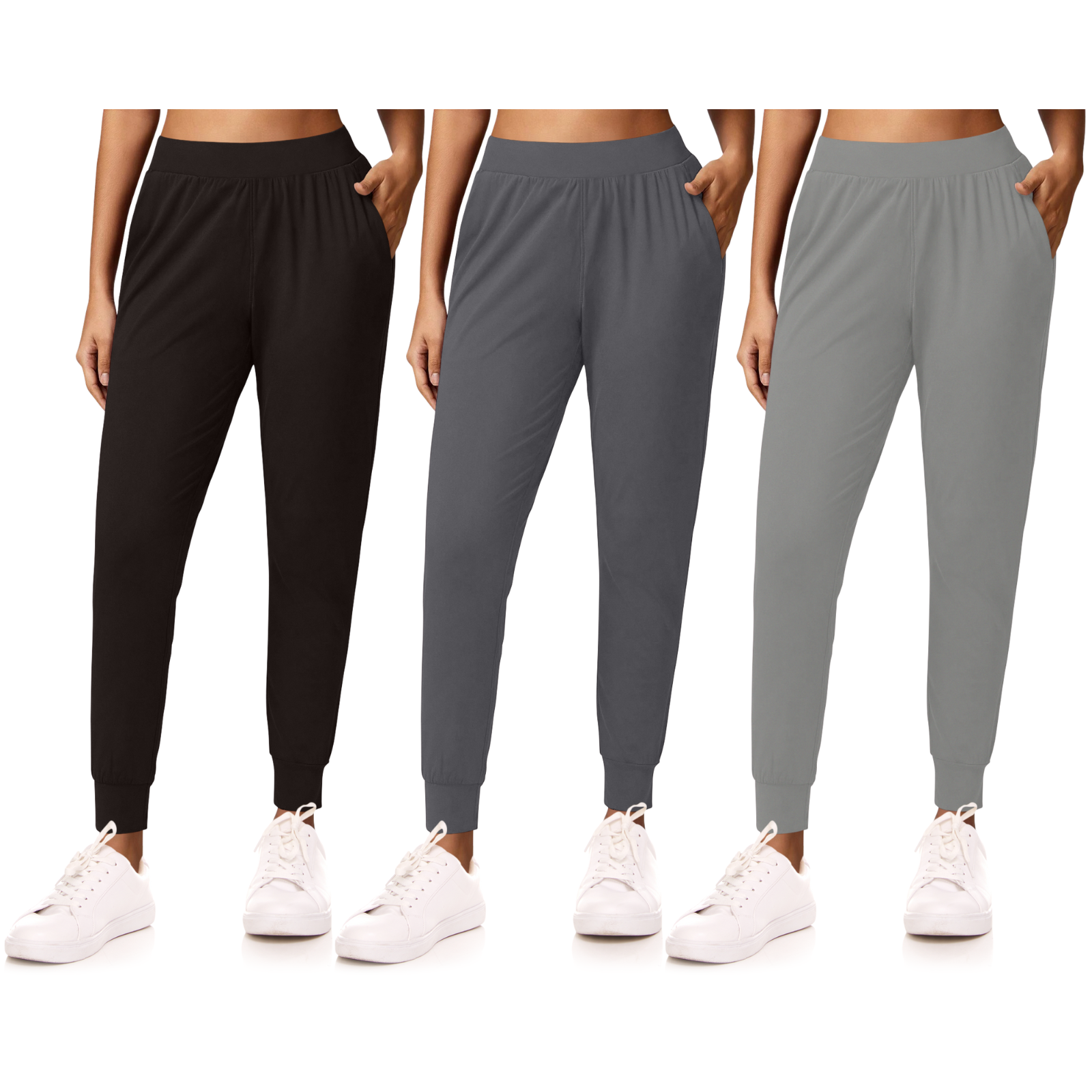 Leggings Femme Droite Avec Poches – Yoga, Confortables – Grande Taille, Couleurs Assorties