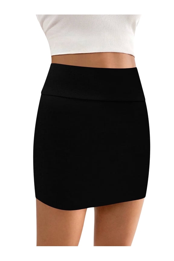 Bodycon Black Mini Skirt for Women- High Waist Womens Skirt Made in USA