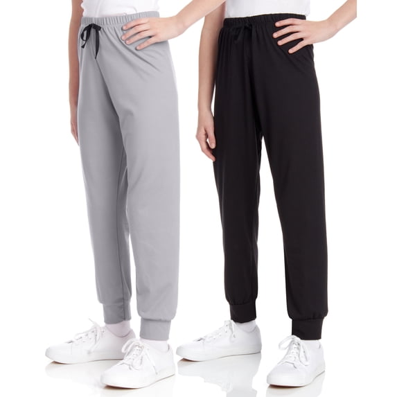 Sweet Hearts Girls' Sweatpants - 2 Pack Super Soft Athletic Performance Jogger Pants (5-16)
