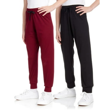 Sweet Hearts Girls' Sweatpants - 2 Pack Super Soft Athletic Performance Jogger Pants (5-16)