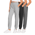 thumbnail image 1 of Sweet Hearts Girls' Sweatpants - 3 Pack Performance Jogger Pants with Pockets - High Waisted (5-18), 1 of 7