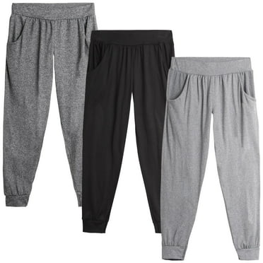 Sweet Hearts Girls' Sweatpants - 3 Pack Performance Jogger Pants with Pockets - High Waisted (5-18)