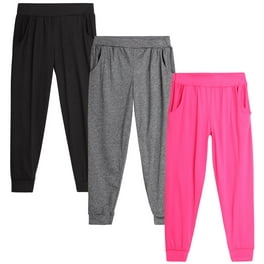 Free Shipping 3 Pack Girls Fleece Joggers Soft Active Performance Casual Sweatpants Ages 7 16 Walmart Walmart