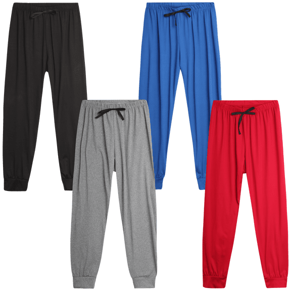 Sweet Hearts Girls' Sweatpants - 4 Pack Super Soft Athletic Performance Jogger Pants (5-18)