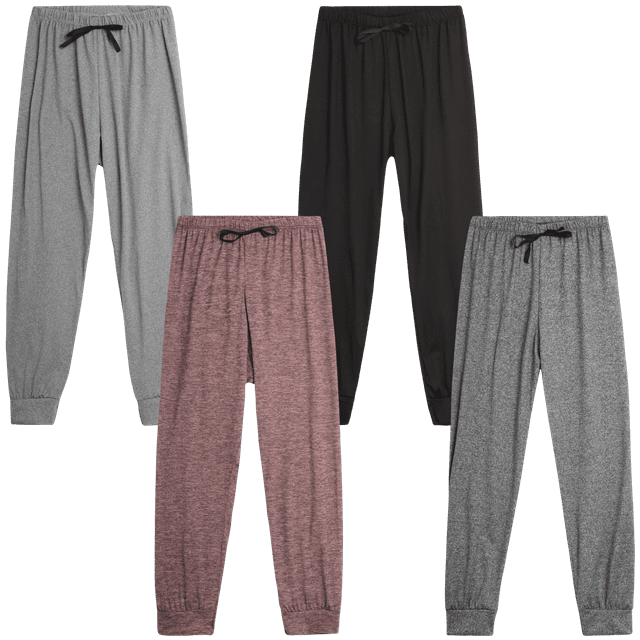 Sweet Hearts Girls' Sweatpants - 4 Pack Super Soft Athletic Performance Jogger Pants (5-18)