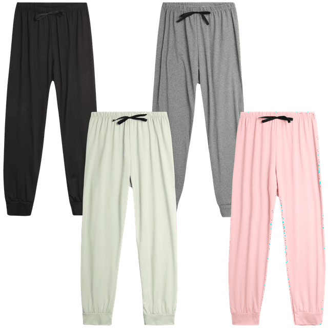 Sweet Hearts Girls' Sweatpants - 4 Pack Super Soft Athletic Performance Jogger Pants (5-18)