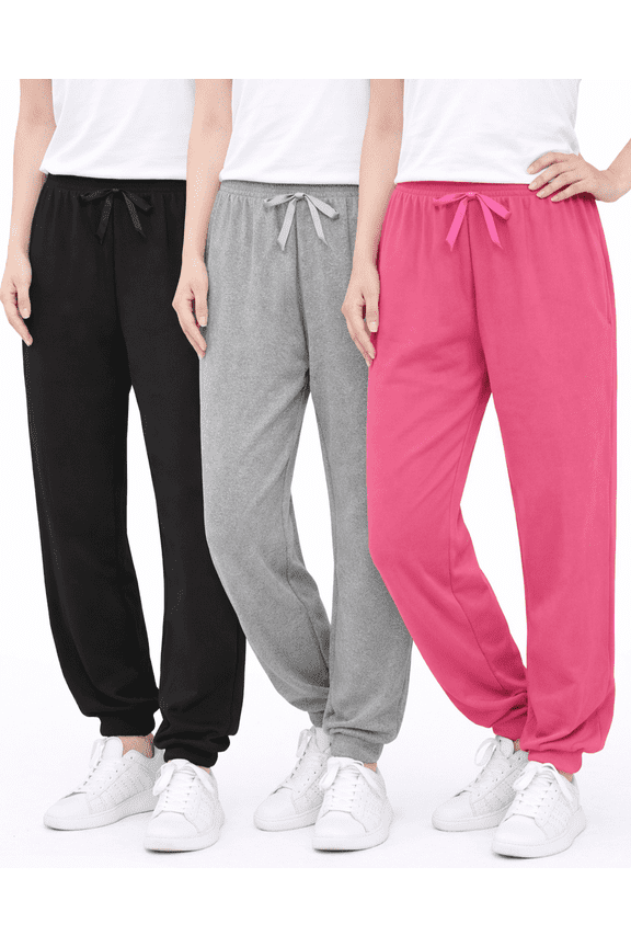Girls' Sweatpants - Super Soft Athletic Performance Joggers: (3 Pack)