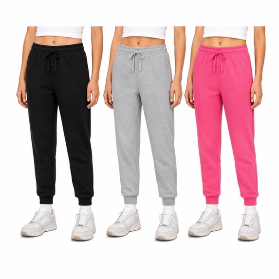 Sweet Hearts Girls' Sweatpants - Super Soft Athletic Performance Joggers: (3 Pack)