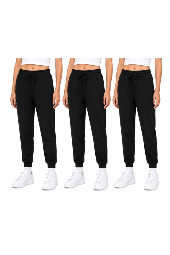 Girls' Sweatpants - Super Soft Athletic Performance Joggers: (3 Pack)