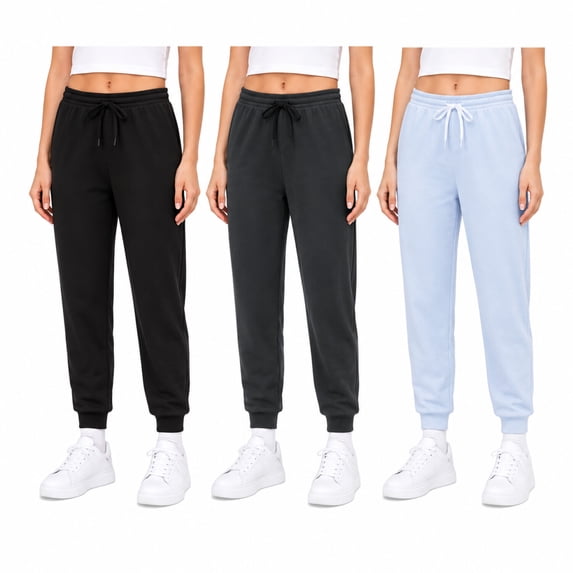 Sweet Hearts Girls' Sweatpants - Super Soft Athletic Performance Joggers: (3 Pack)