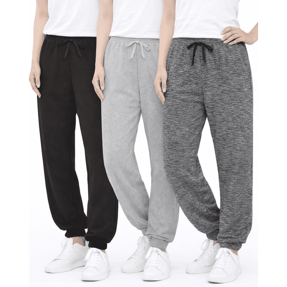 Sweet Hearts Girls' Sweatpants - Super Soft Athletic Performance Joggers: (3 Pack)