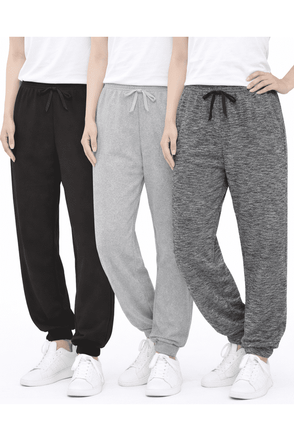 Girls' Sweatpants - Super Soft Athletic Performance Joggers: (3 Pack)