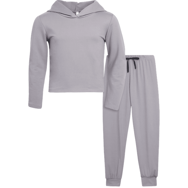 Sweet Hearts Girls' Sweatsuit Set - 2Piece Fleece Lined Pullover Hoodie and Jogger Sweatpants (7-16)
