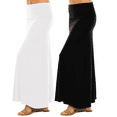 thumbnail image 1 of Sweet Hearts Maxi Skirt for Women- Foldover High Waist Long Flare A-Line Skirt Maxi Dress XS-XL Made in USA, 1 of 6