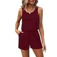 thumbnail image 1 of Sweet Hearts Rompers for Women- Short Jumpsuits with Pockets Casual Summer Made in USA, 1 of 5