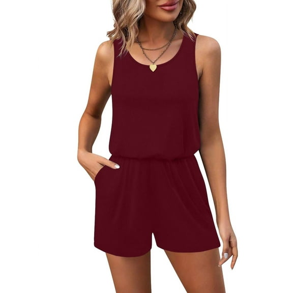 Sweet Hearts Rompers for Women- Short Jumpsuits with Pockets Casual Summer Made in USA