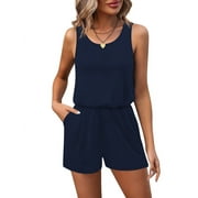 Sweet Hearts Rompers for Women- Short Jumpsuits with Pockets Casual Summer Made in USA
