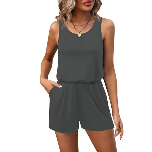 Sweet Hearts Rompers for Women- Short Jumpsuits with Pockets Casual Summer Made in USA