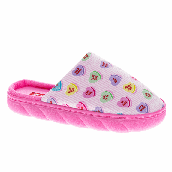 Sweet Hearts Women's Bubble Sole Valentine's Day Slippers