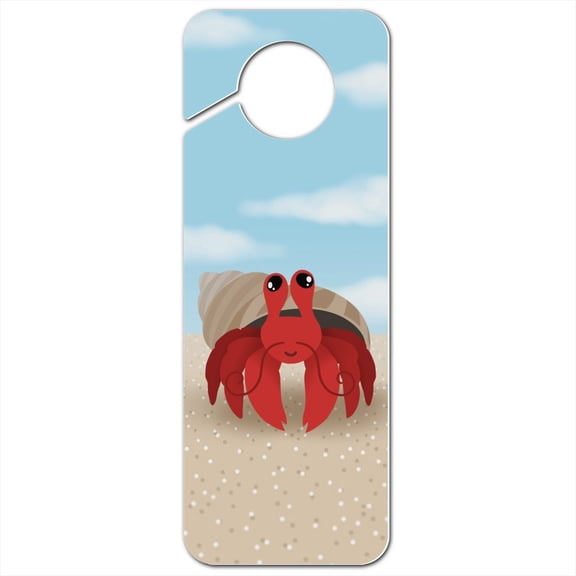 Sweet Hermit Crab Plastic Door Knob Hanger Sign