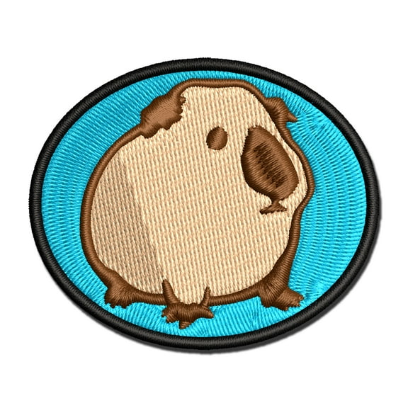 Sweet Himalayan Guinea Pig Applique Multi-Color Embroidered Iron-On Patch - 2.5 Inch Small